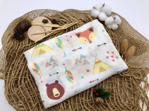 Swaddle Blanket Cotton & Bamboo -  Fox | قماط قطني مع بامبو - ثعلب