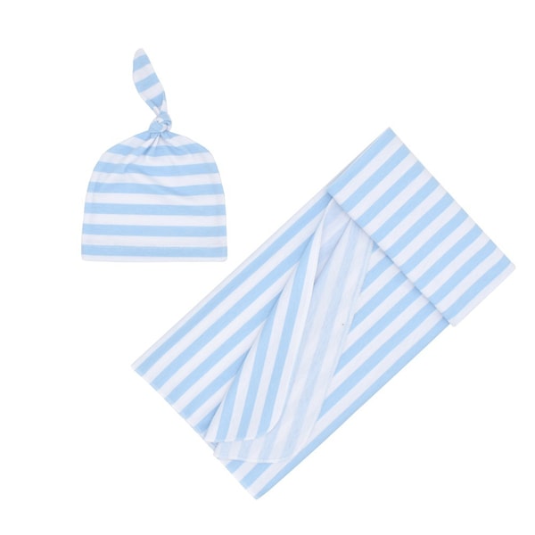 Swaddle Blanket - Stripes | قماط مع كمة - مخطط